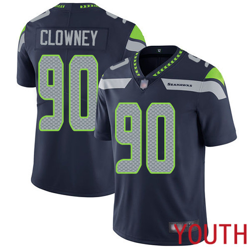 Seattle Seahawks Limited Navy Blue Youth Jadeveon Clowney Home Jersey NFL Football #90 Vapor Untouchable->youth nfl jersey->Youth Jersey
